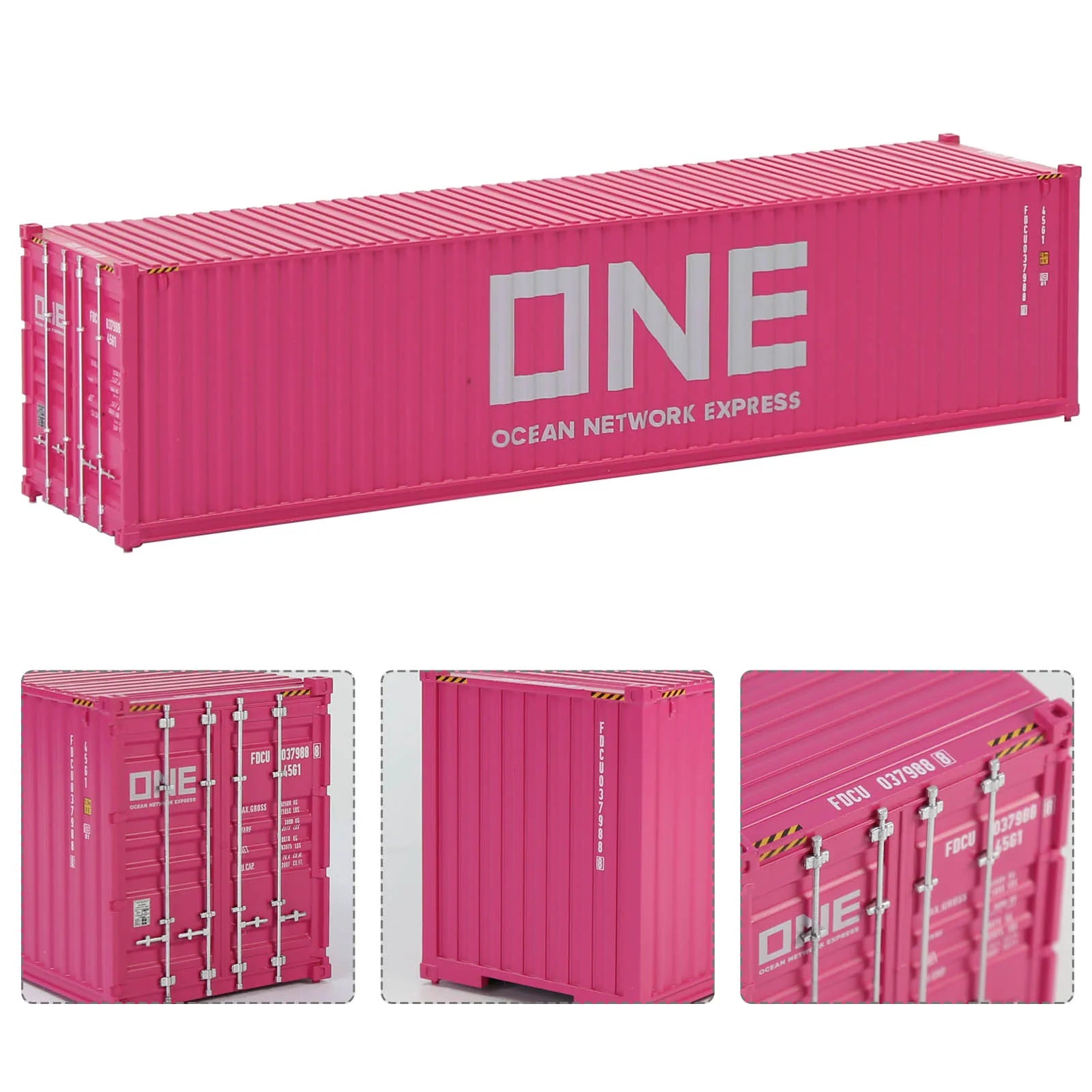 Evemodel 1 Piece O Scale 40' Shipping Container Model for Trains, 1:48 Scale Cargo Box C4340