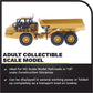 Diecast Masters Caterpillar 730 Articulated Truck HO scale diecast model showing detailed construction vehicle in gray color.