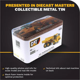 Diecast Masters Caterpillar 730 Articulated Truck HO scale diecast model showing detailed cab and articulated truck body.