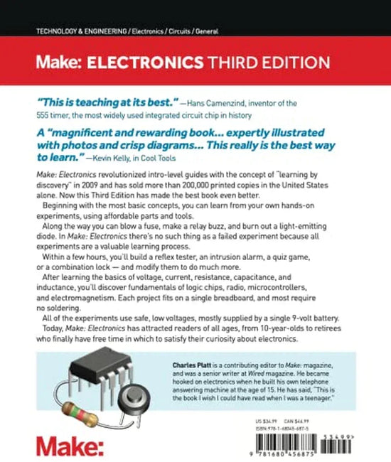 Make: Electronics - An In-Depth Practical Guide for Aspiring Electronics Professionals - BYMRR Train Store