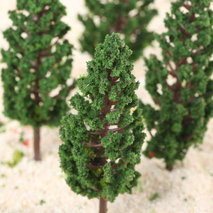 Yetaha 50-Piece River Diorama Model Trees Set, OO/HO Scale Pine and Cedar Trees for Woodland Scenery and Railroad Landscape Architecture