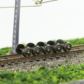 24-Piece N Scale 33" Metal Wheelset with Metal Axles for Model Trains and Trucks - HP05150