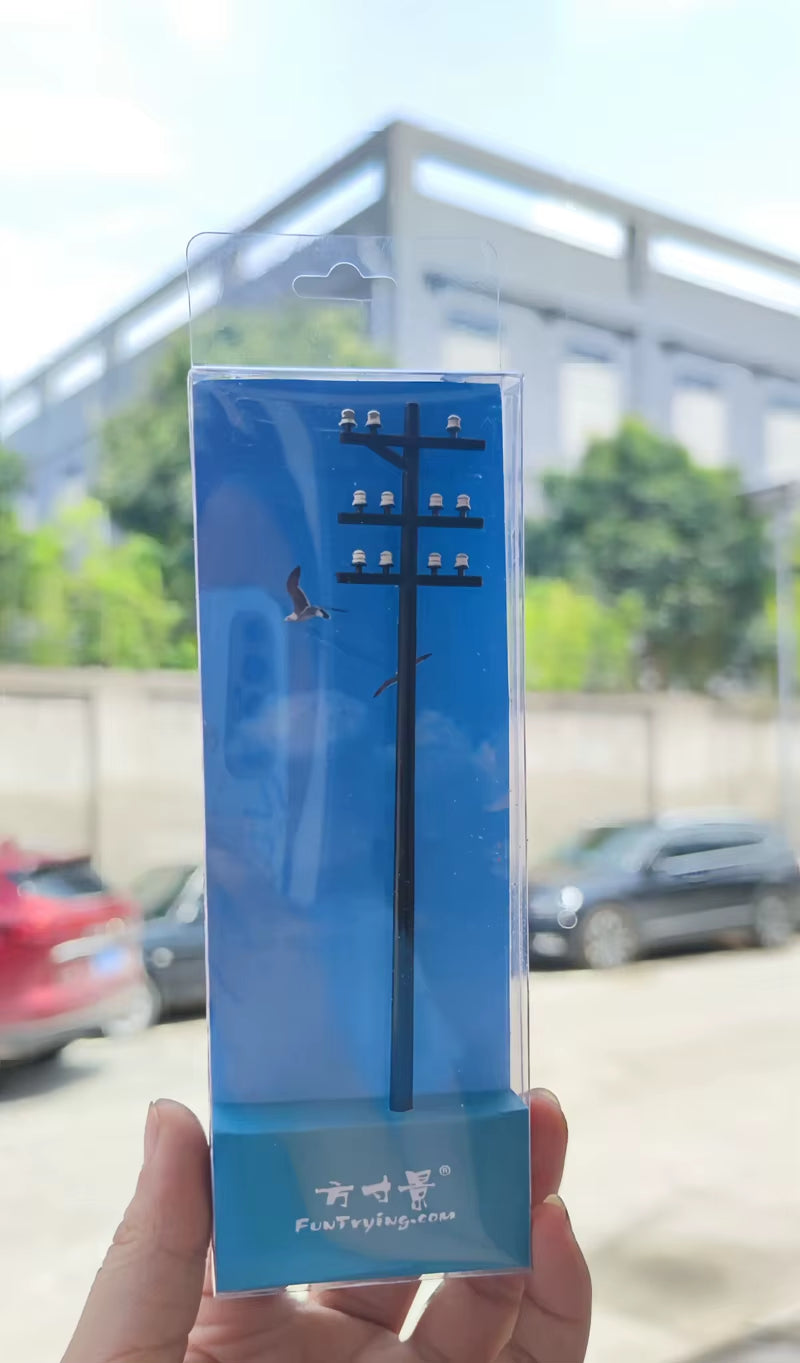 2 to 5 Pieces of 1:76/1:87/1:160 Scale Power Line Poles for OO/HO/N Scale Model Railroads and Architectural Models