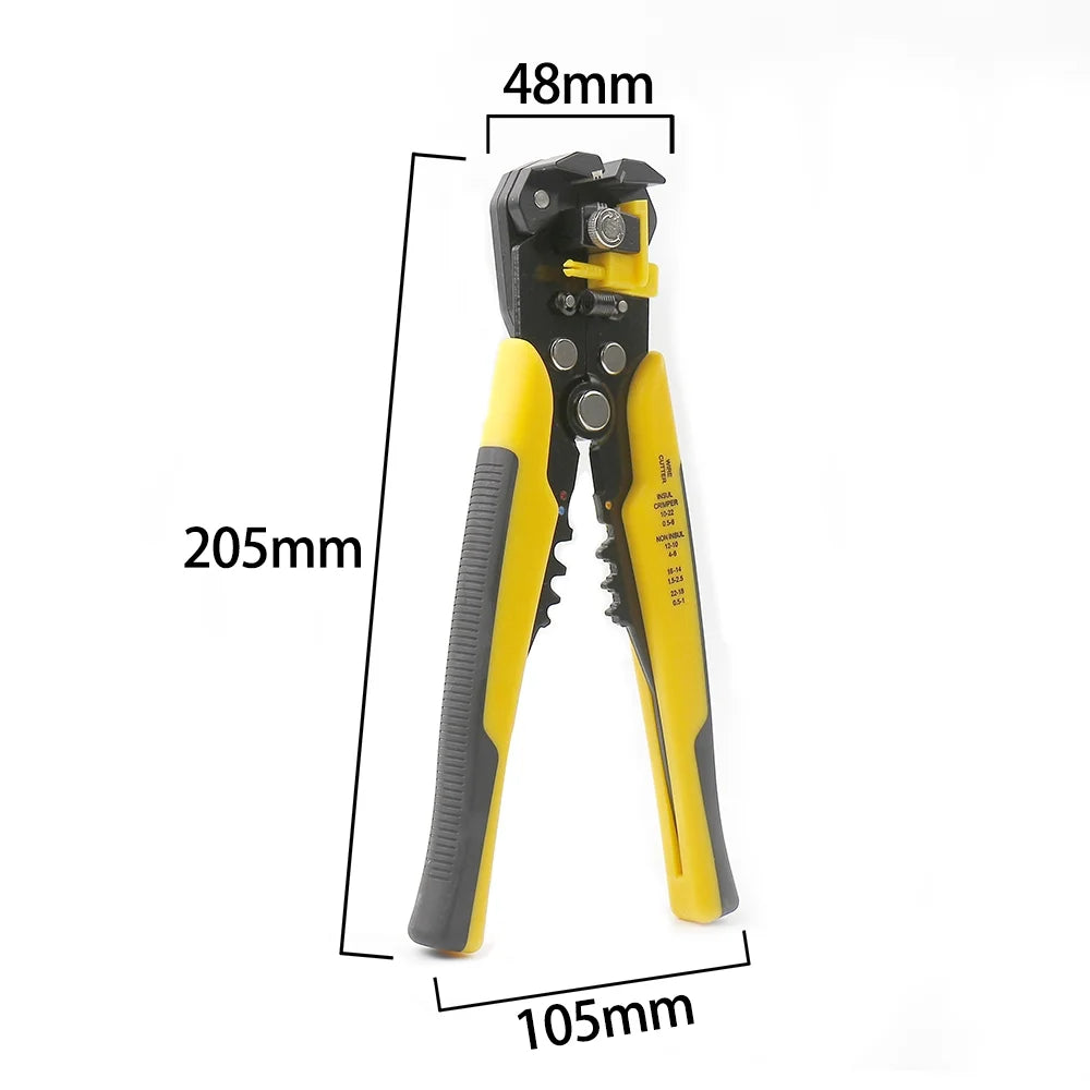 Self Adjusting Wire Stripper Cable Cutter Electricians Crimping Tool, 3 in 1 Heavy Duty Automatic Wire Stripping Cable Cutting Tools for Solid and Stranded 10-24 AWG, Multitool Pliers Electrician Rep