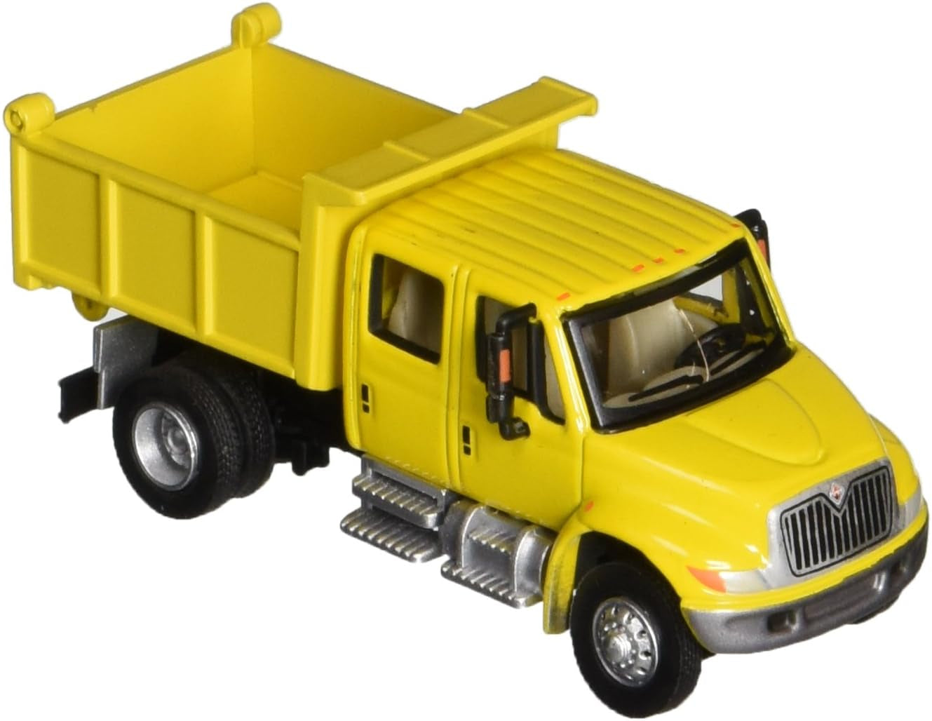 Walthers Scenemaster International Yellow 4300 Crew Cab Dump Truck Model