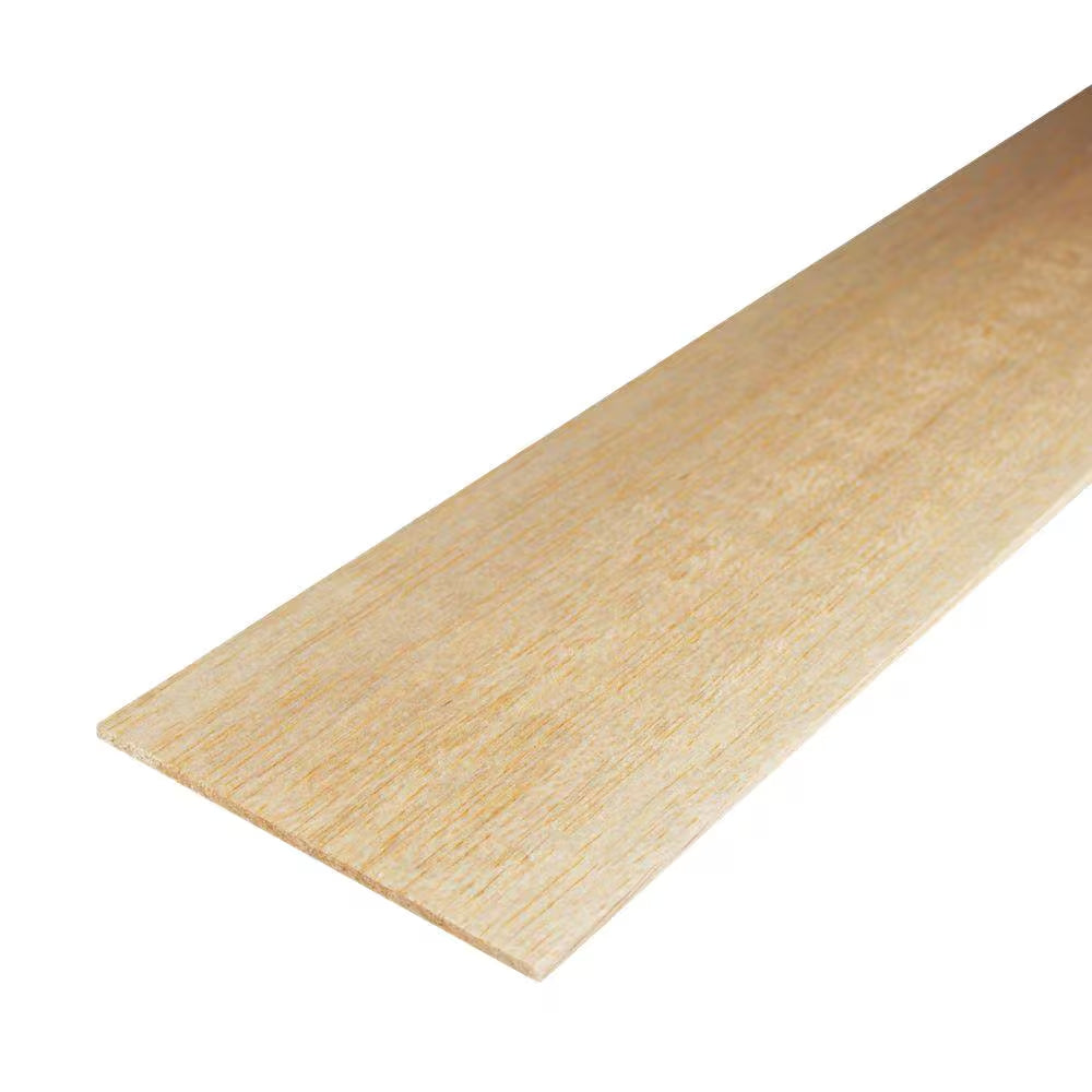 3/32 In. D X 3 In. W X 3 In. L Unfinished Balsa Project Wood Drip Cap Moulding