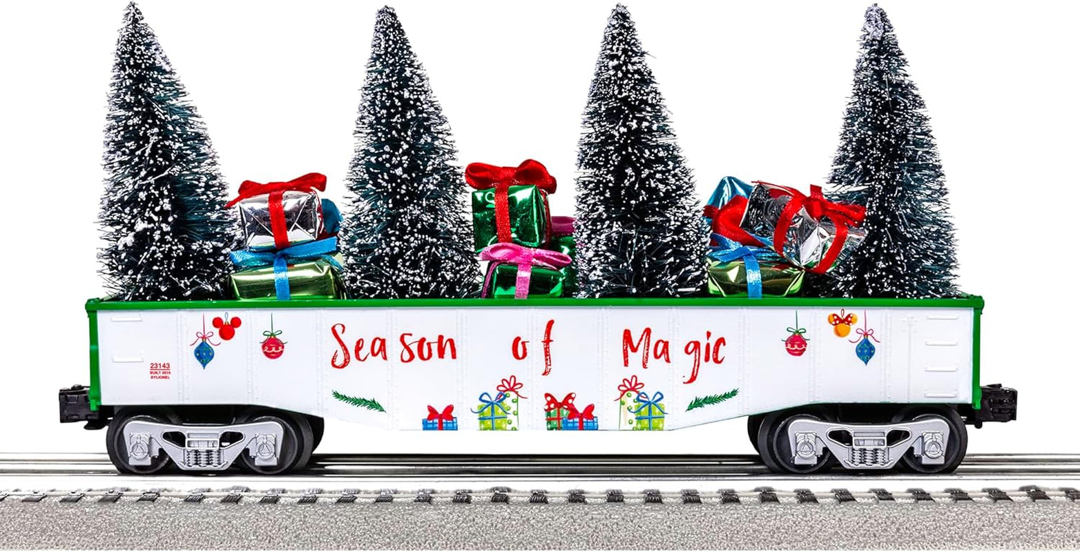 Lionel Disney Christmas Lionchief 0-8-0 Electric O Gauge Model Train Set with Bluetooth and Remote Control