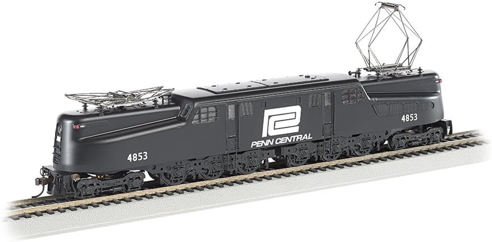 Bachmann Industries GG1 Electric DCC Sound Value Locomotive, Penn Central Black with White Lettering #4853, HO Scale