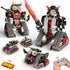 Opmind 5-in-1 STEM remote-controlled robot building kit with 419 pieces, includes Samurai and Ninja blocks for kids ages 6+