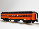 Milwaukee Road training car O gauge model by BYMRR Train Store, featuring detailed train car with Milwaukee Road branding.