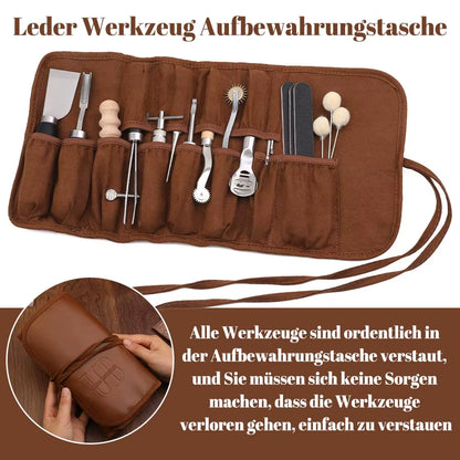 Fenrry 37Pcs Leather Work Tools Leather Hand Tools with Edge Skiver Sewing Tools Leather Craft Tools for Beginners