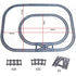 50-piece BYMRR Train Store city train track rail set with straight rails and building blocks for kids&