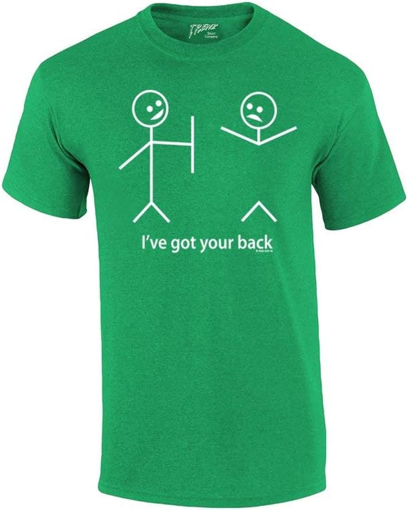 Humorous Short Sleeve T-Shirt Featuring Stick Figures and Witty Phrases