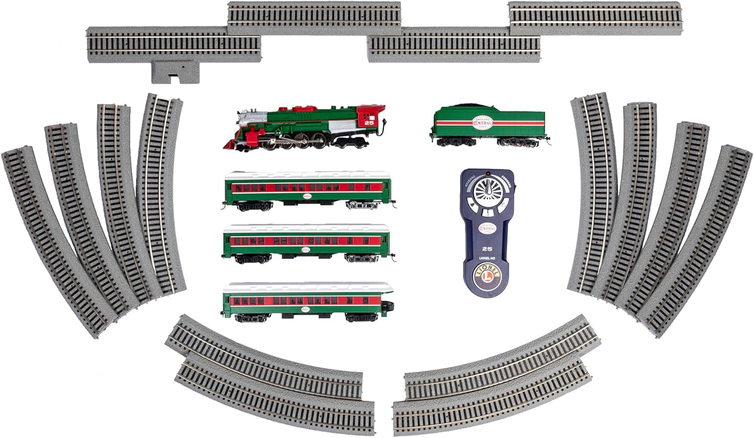Christmas Express Lionchief Bluetooth Electric HO Gauge Model Train Set with Remote,Multi-Color