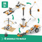 Engino STEM educational kit with colorful components for exploring physics principles and building interactive science models.