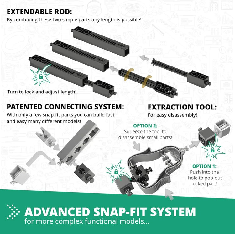 Engino STEM educational kit with building components for exploring physics principles and hands-on science experiments.