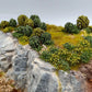 Miniature Vegetation Bush Trees with Model Bases for Terrain in War Gaming and DIY Railway Scenery (Set of 24) - BYMRR Train Store