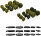 Miniature Vegetation Bush Trees with Model Bases for Terrain in War Gaming and DIY Railway Scenery (Set of 24) - BYMRR Train Store