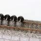 Set of 24 HO scale 1:87 metal model train wheels with 33-inch diameter, compatible with DC model train layouts.