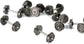 EVEMODEL 24-piece HO scale 1:87 metal wheel set for model trains, 33-inch size, DC compatible, shown in close-up detail