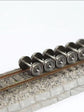 24-piece HO scale model train metal wheelsets with axles, compatible with DC locomotives, by EVEMODEL.