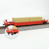 HO Scale 1:87 Evemodel roller bearing truck with 36-inch metal DC wheels and triple-spring bogies for model trains.