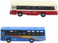 Set of six evemodel diecast bus models in 1:160 scale, ideal for urban and railway scenery, detailed and realistic.