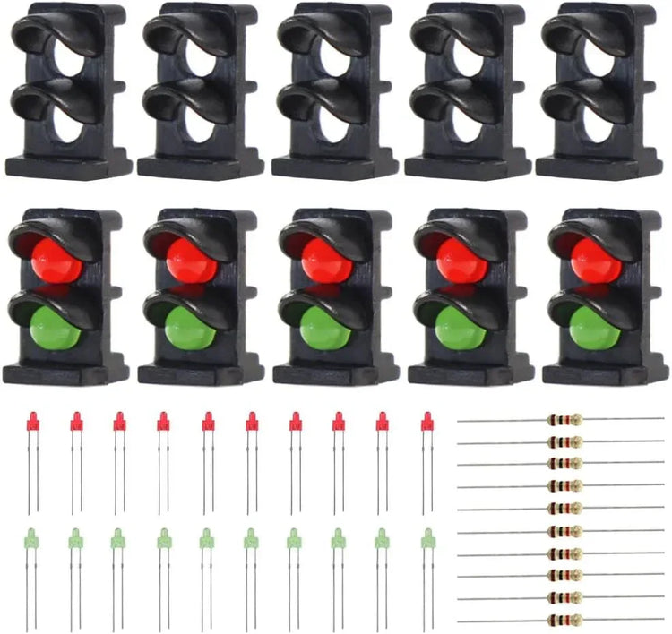 Evemodel 10 Sets Target Face with Leds for Railway Dwarf Signal N Z Scale 2 Aspects JTD14 - BYMRR Train Store