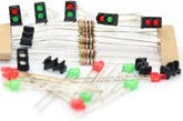 Evemodel 10 Sets Target Face with Leds for Railway Dwarf Signal N Z Scale 2 Aspects JTD14 - BYMRR Train Store