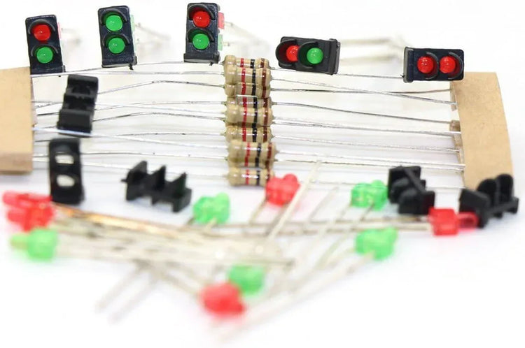 Evemodel 10 Sets Target Face with Leds for Railway Dwarf Signal N Z Scale 2 Aspects JTD14 - BYMRR Train Store
