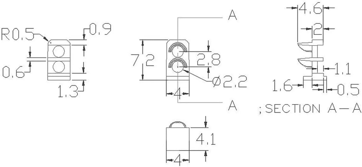 Evemodel 10 Sets Target Face with Leds for Railway Dwarf Signal N Z Scale 2 Aspects JTD14 - BYMRR Train Store