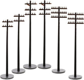 EXCEART Miniature Telephone Poles 30 Pcs O Gauge Train Accessories Plastic Telegraph Poles for Model Railway Diorama Sand Table Micro Landscape Decor - BYMRR Train Store