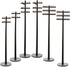 EXCEART Miniature Telephone Poles 30 Pcs O Gauge Train Accessories Plastic Telegraph Poles for Model Railway Diorama Sand Table Micro Landscape Decor - BYMRR Train Store