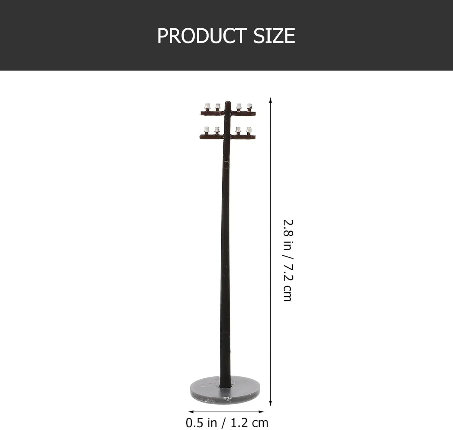 EXCEART Miniature Telephone Poles 30 Pcs O Gauge Train Accessories Plastic Telegraph Poles for Model Railway Diorama Sand Table Micro Landscape Decor - BYMRR Train Store