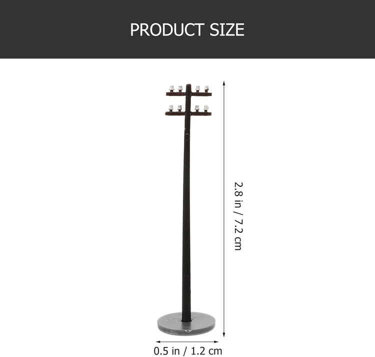 EXCEART Miniature Telephone Poles 30 Pcs O Gauge Train Accessories Plastic Telegraph Poles for Model Railway Diorama Sand Table Micro Landscape Decor - BYMRR Train Store