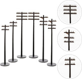 EXCEART Miniature Telephone Poles 30 Pcs O Gauge Train Accessories Plastic Telegraph Poles for Model Railway Diorama Sand Table Micro Landscape Decor - BYMRR Train Store