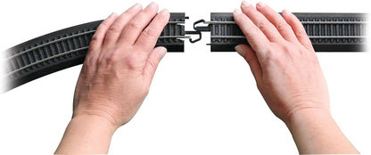 Bachmann Trains Snap-Fit E-Z Track 9-Inch Straight Track - Bulk Pack of 50 - Steel Alloy Rail with Black Roadbed - HO Scale