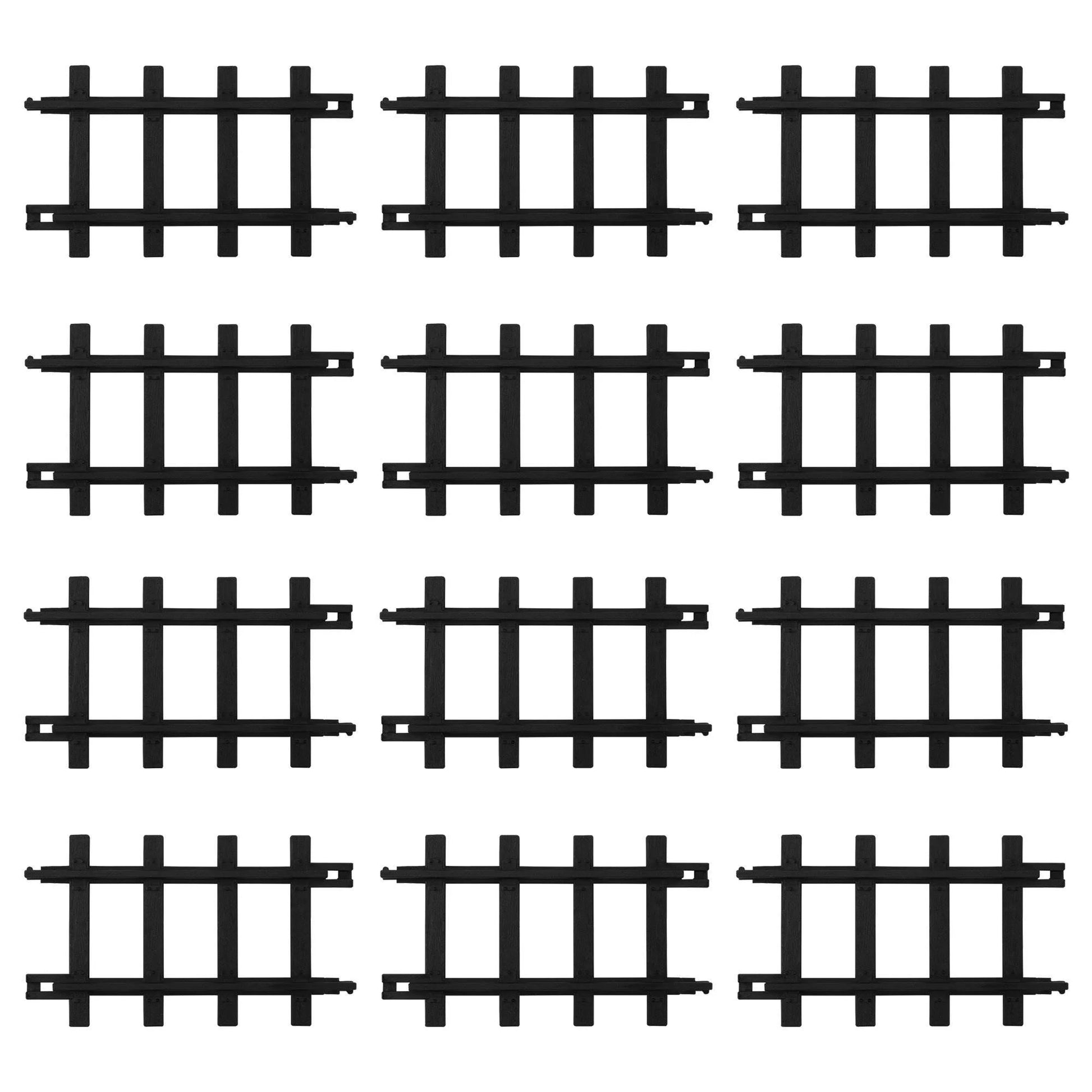 Trains Ready to Play Straight Model Train Set Track Pieces, 12 Piece Pack