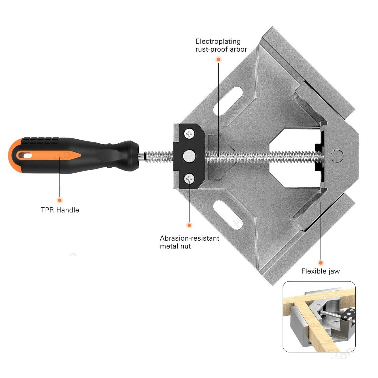 1 Set 90 Degree Right Angle Clip Clamps Corner Holders Woodworking Hand Tools