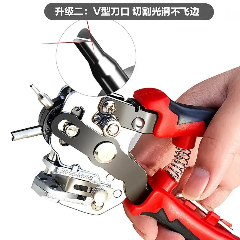 Multi-Function Adjustable Punching Pliers for Leathercraft Aluminiumblech Cloth Paper Eyelet Puncher Hole Positioning Hand Tools