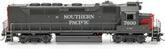 HO Scale Athearn GP40P-2 locomotive with DCC and sound, Southern Pacific 1980s model, 