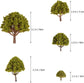Angoily 20-piece miniature mixed model trees set with yellow landscape props for N scale model trains and fairy gardens.