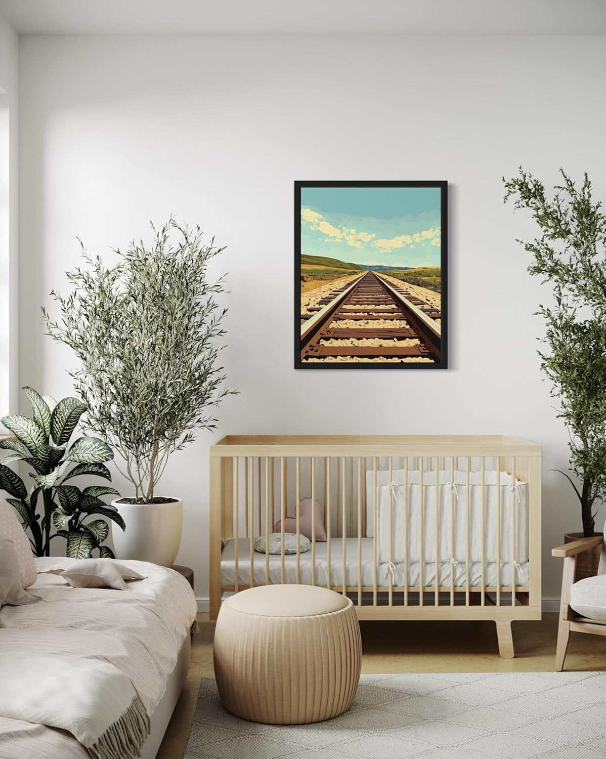 Train Track Pop Art Print Poster, Vintage Retro Wall Art Decor Paintings Classic Artwork for Bedroom Living Room Decorations. Gallery 14C (Train Track, 8 X 10 Inches, Unframed)