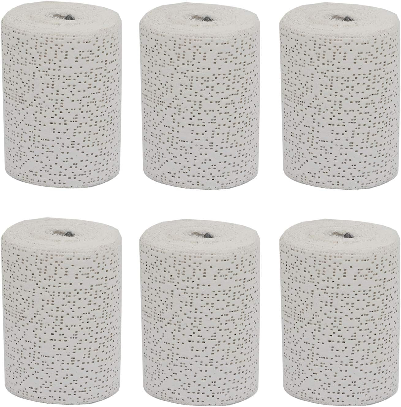 Professional Grade White Plaster Cloth Gauze Bandage Rolls - 6 Pack for Art Projects, Sculptures, and Crafting (4 Inch x 15 Feet Each, Total 90 Feet)