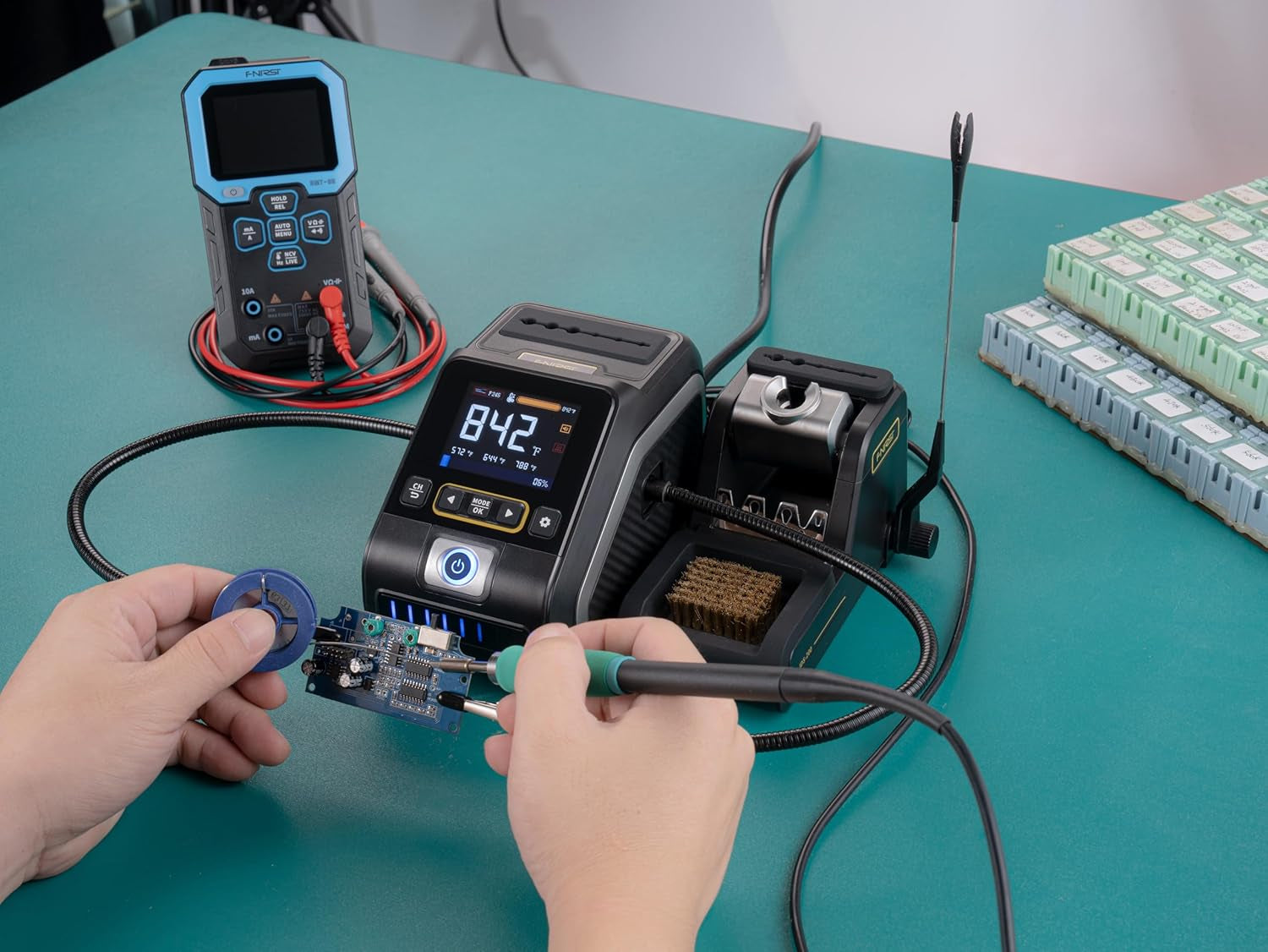 Upgrade your soldering game with the FNIRSI DWS-200 Precision Digital Soldering Station Kit! 🔧✨ Featuring 200W power, multiple tips, and a vibrant full-color display! #SolderingStation #DIYElectronics