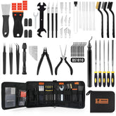 68-Piece 3D Printer Tool Kit with Storage Case - Comprehensive Accessories Including Deburring Tool, Scrapers, Metal Files, Brushes, Hand Drill, and Tweezers for Bambu Lab, Ender 3, Kobra, and More