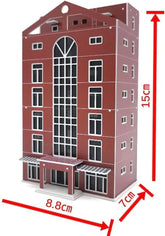 ATEDSHOKB N scale modern city shopping mall building for model train layouts, detailed assembled architectural model.