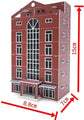 ATEDSHOKB N scale modern city shopping mall building for model train layouts, detailed assembled architectural model.