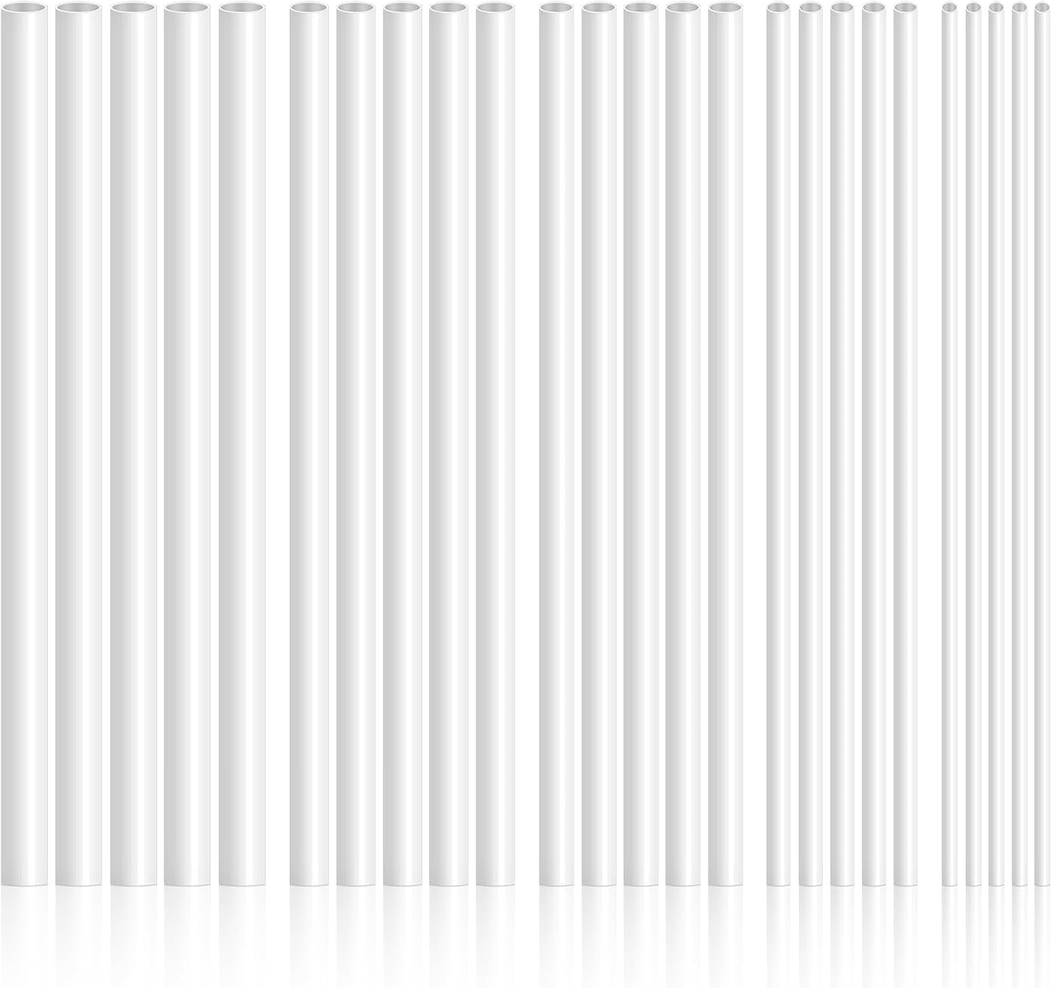 Get Creative with 25 Pcs of ABS Plastic Round Tubes in 5 Sizes for Your DIY and Craft Projects! Perfect for Architectural Models!