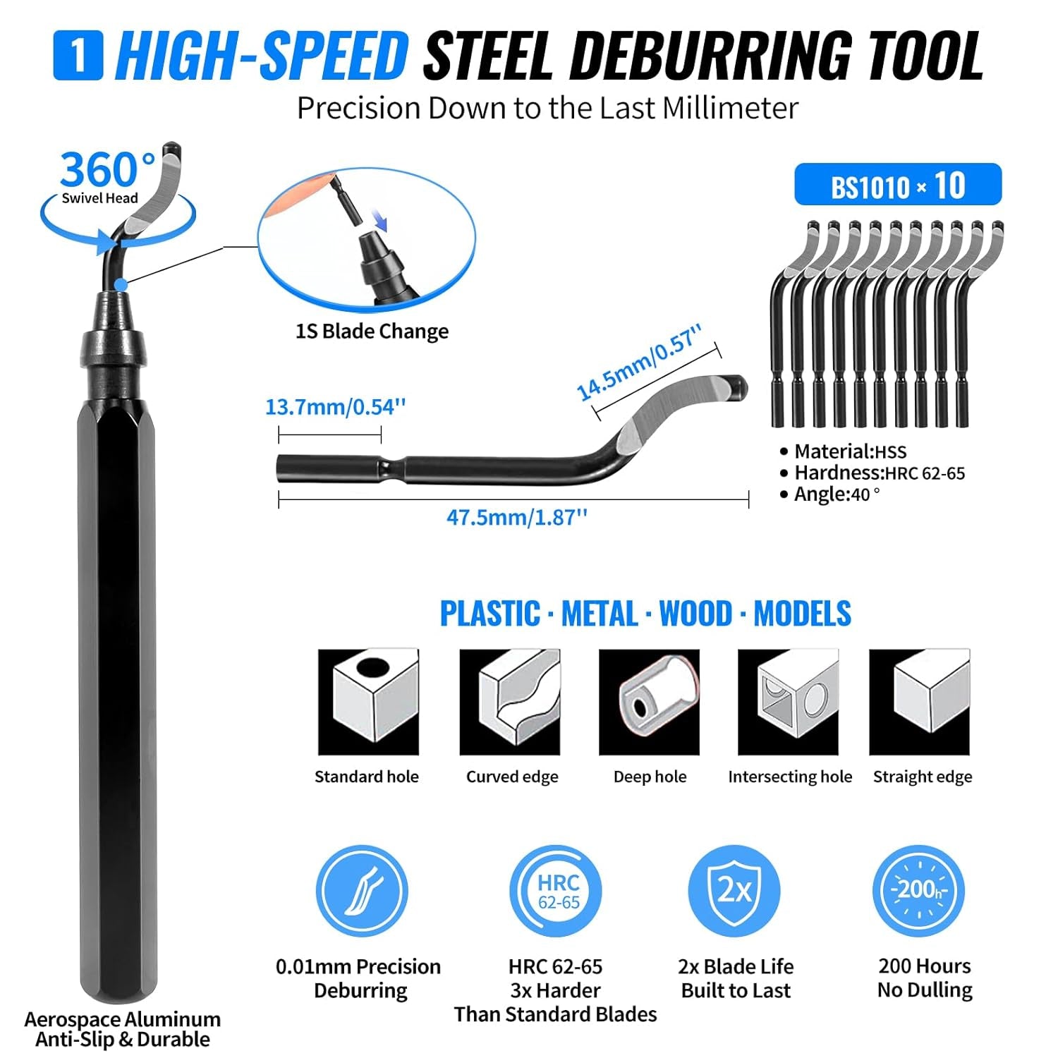 68-Piece 3D Printer Tool Kit with Storage Case - Comprehensive Accessories Including Deburring Tool, Scrapers, Metal Files, Brushes, Hand Drill, and Tweezers for Bambu Lab, Ender 3, Kobra, and More